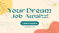 Modern Floral Dream Job Awaits Facebook Event Cover