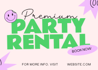 Playful Party Rental Postcard