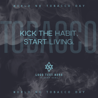 No Tobacco Day Typography Instagram Post