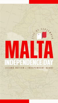 Simple Malta Independence Day Facebook Story