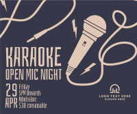 Open Mic Karaoke Facebook Post