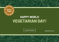 Vegetarian Day Postcard Design