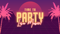 Synthwave DJ Party Service Animation Image Preview