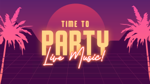 Synthwave DJ Party Service Animation Image Preview