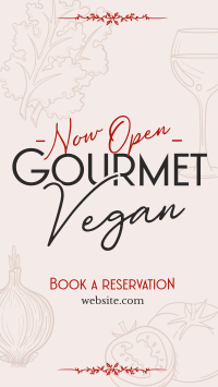 Gourmet Vegan Reservation Instagram Story