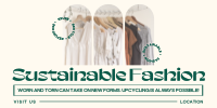 Minimalist Sustainable Fashion Twitter Post