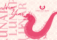 Chinese New Year Dragon Postcard Design