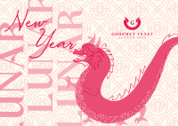 Chinese New Year Dragon Postcard Image Preview