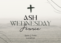 Minimalist Ash Wednesday Postcard