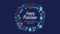 Happy Passover Wreath Facebook Event Cover