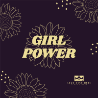 Girl Power Linkedin Post Design