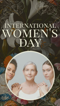 Floral International Women's Day TikTok Video Design