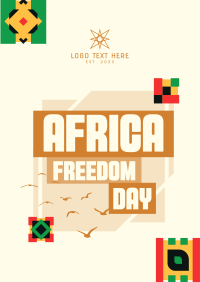 Tiled Freedom Africa Poster