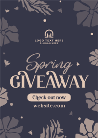 Spring Giveaway Flowers Flyer