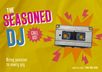 Seasoned DJ Cassette Postcard