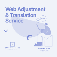 Web Adjustment & Translation Services Linkedin Post