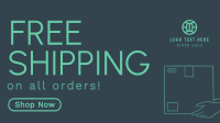 Minimalist Free Shipping Deals Facebook Event Cover