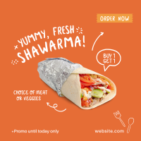 Yummy Shawarma Instagram Post Design