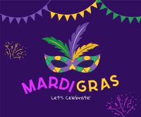 Mardi Gras Mask Facebook Post