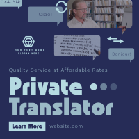 Modern Minimal Translation Service Instagram Post Design