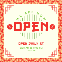 Oriental We’re Open Instagram Post Image Preview