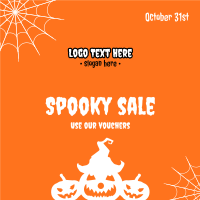 Halloween Spooky Sale  Instagram Post Design