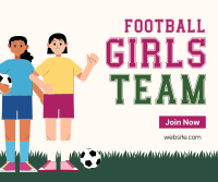 Girls Team Football Facebook Post Design