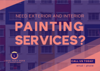 Exterior Painting Services Postcard Design