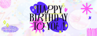 Quirky Birthday Celebration Facebook Cover Design