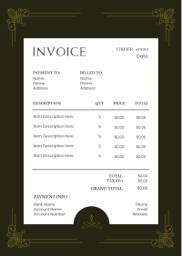 Classic Deco Invoice