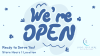 We're Open Doodles Facebook Event Cover