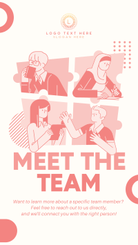 Modern Quirky Meet The Team Facebook Story