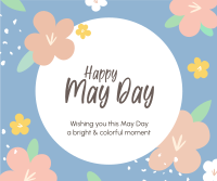 Happy May Day Flowers Facebook Post