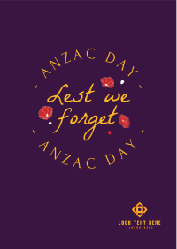 Anzac Day Emblem Flyer