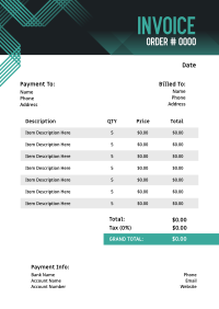 Professional Modern Developer Invoice Image Preview