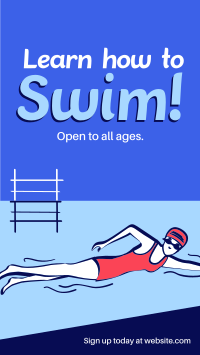 Summer Swimming Lessons Facebook Story