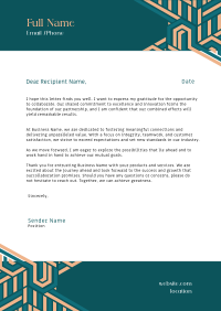 Elegant Corporate Lines Letterhead