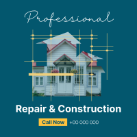 Repair and Construction Instagram Post Design