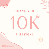 Organic Leaf Milestone Instagram Post Design