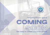 Fitness Gym Opening Soon Postcard Design