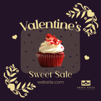 Valentines Cupcake Sale Instagram Post Design