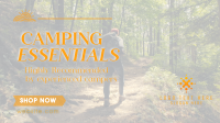 Mountain Hiking Camping Essentials Animation