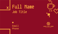 Pixel Game Cafe Business Card Design
