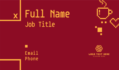 Pixel Game Cafe Business Card