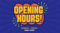 Opening Hours Sticker Facebook Event Cover