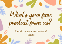 Organic Question Postcard