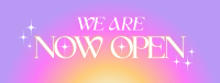 Simple We're Open Facebook Cover Image Preview