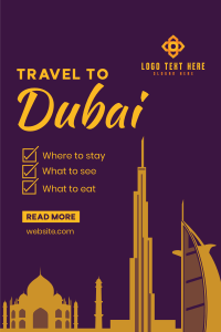 Dubai Travel Package Pinterest Pin