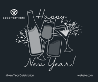New Year Confetti Facebook Post
