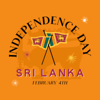 Sri Lanka Independence Badge Linkedin Post Design